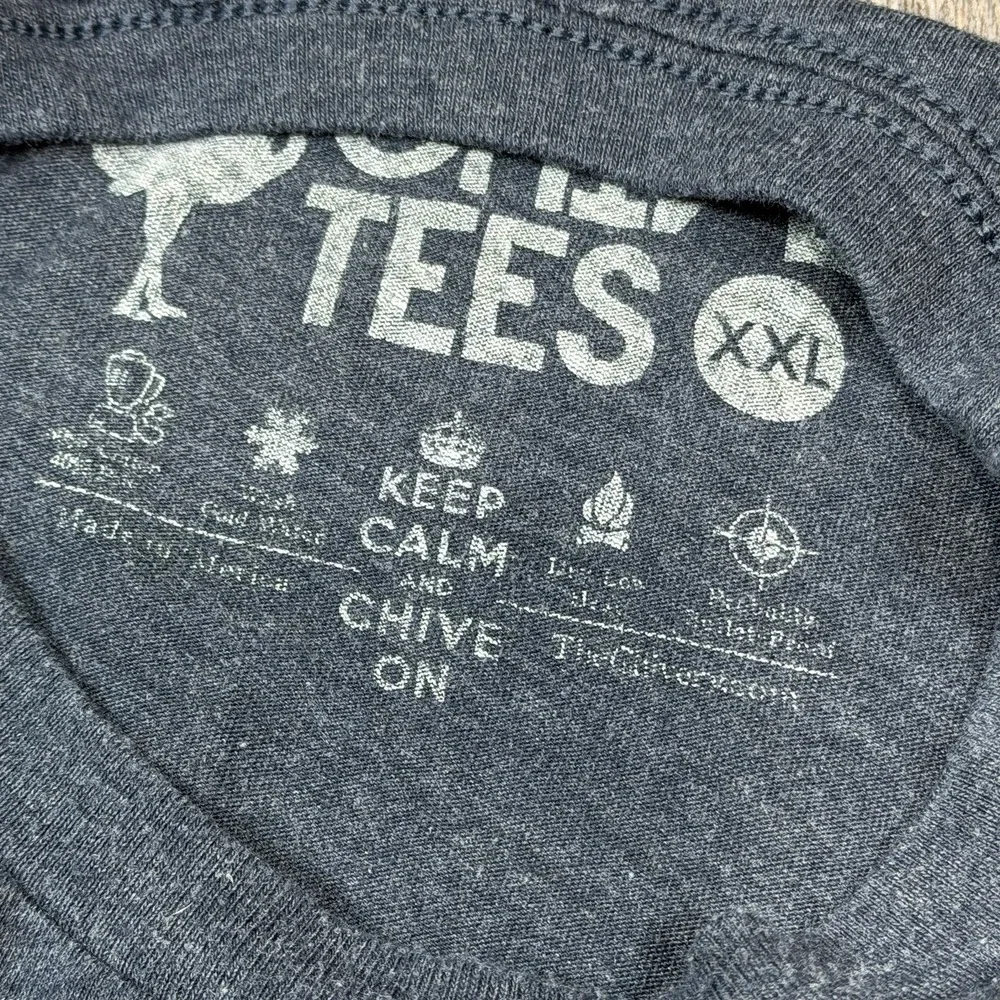 Chive‎ Schnitt Faced Graphic T Shirt Mens XXL Gray Funny Novelty Tee KCCO